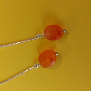 NWOT Sterling Silver Carnelian Earrings